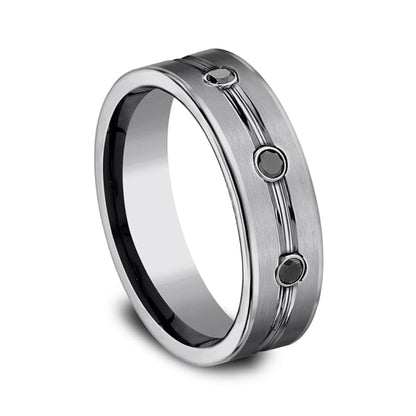 Tungsten Comfort-Fit Design Wedding Band