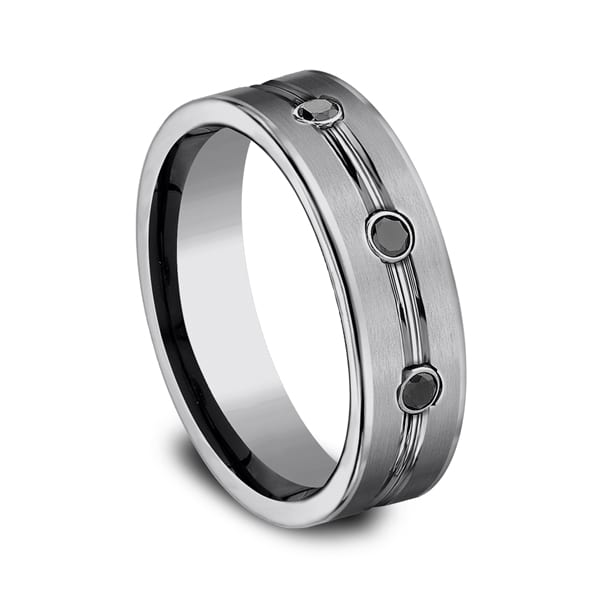 Tungsten Comfort-Fit Design Wedding Band