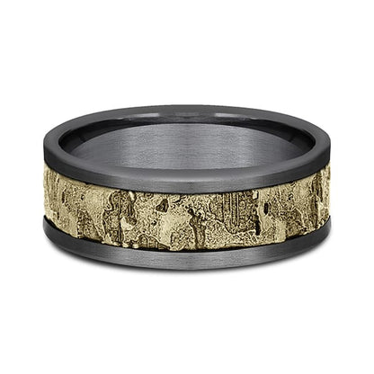 Ammara Stone Comfort-fit Design Wedding Band