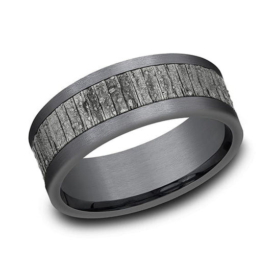 Ammara Stone Comfort-fit Design Wedding Band