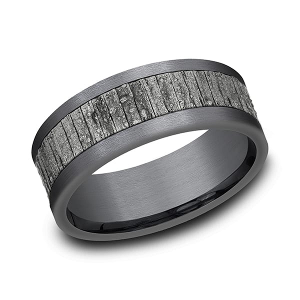 Ammara Stone Comfort-fit Design Wedding Band