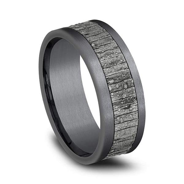 Ammara Stone Comfort-fit Design Wedding Band