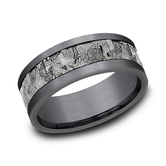 Ammara Stone Comfort-fit Design Wedding Band