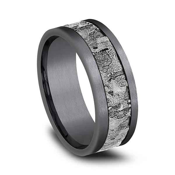 Ammara Stone Comfort-fit Design Wedding Band
