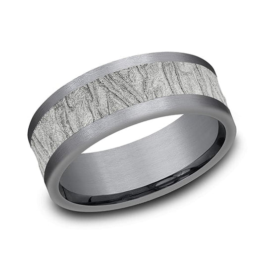 Ammara Stone Comfort-fit Design Wedding Band