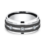 Cobalt Comfort-Fit Diamond Wedding Ring