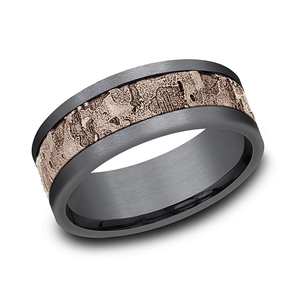 Ammara Stone Comfort-fit Design Wedding Band