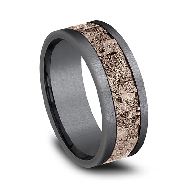 Ammara Stone Comfort-fit Design Wedding Band