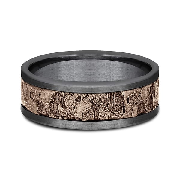 Ammara Stone Comfort-fit Design Wedding Band