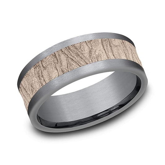 Ammara Stone Comfort-fit Design Wedding Band