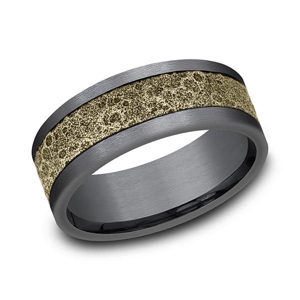 Ammara Stone Comfort-fit Design Wedding Band