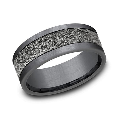 Ammara Stone Comfort-fit Design Wedding Band