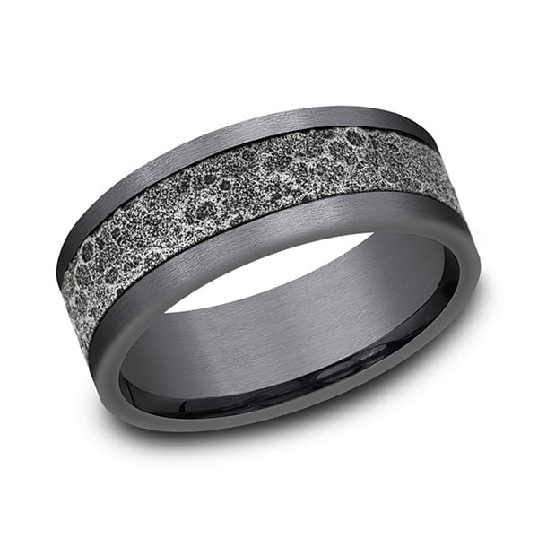Ammara Stone Comfort-fit Design Wedding Band