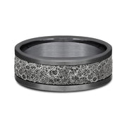 Ammara Stone Comfort-fit Design Wedding Band