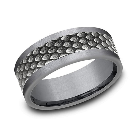 Ammara Stone Comfort-fit Design Wedding Band