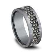 Ammara Stone Comfort-fit Design Wedding Band