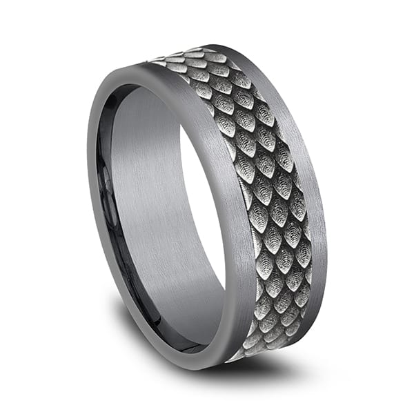 Ammara Stone Comfort-fit Design Wedding Band