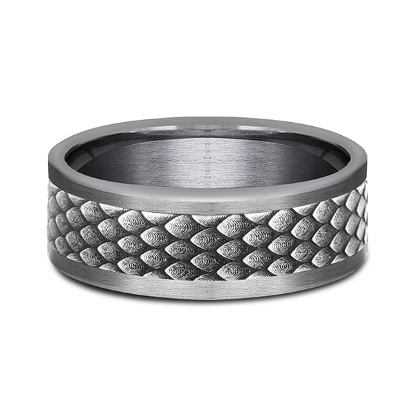 Ammara Stone Comfort-fit Design Wedding Band