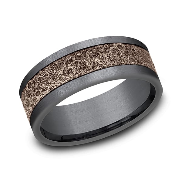 Ammara Stone Comfort-fit Design Wedding Band