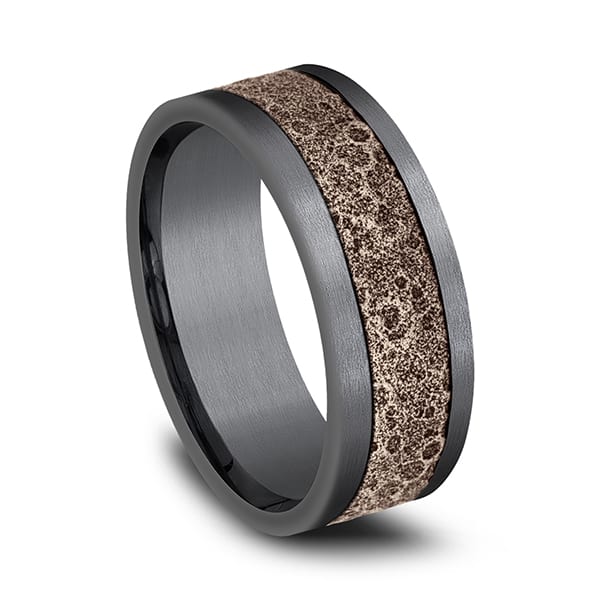 Ammara Stone Comfort-fit Design Wedding Band