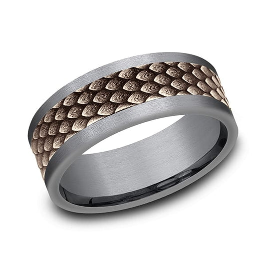 Ammara Stone Comfort-fit Design Wedding Band