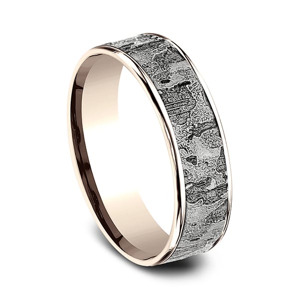 Two Tone Comfort-Fit Design Wedding Ring