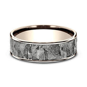 Two Tone Comfort-Fit Design Wedding Ring