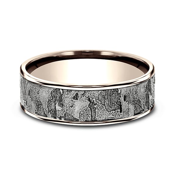 Two Tone Comfort-Fit Design Wedding Ring
