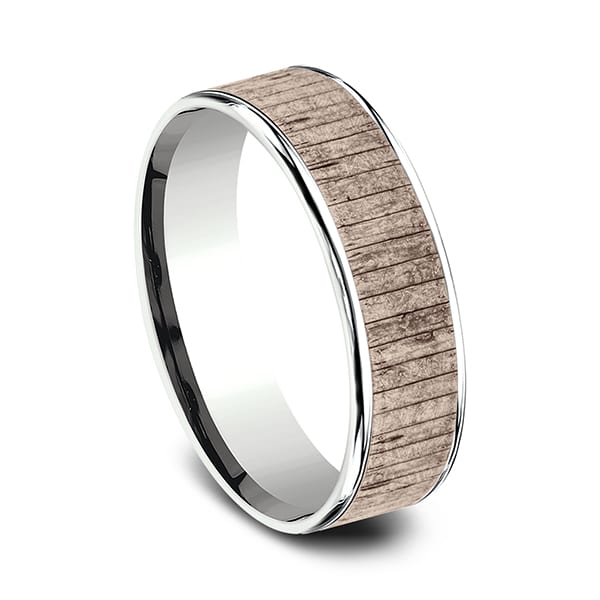 Two Tone Comfort-Fit Design Wedding Ring