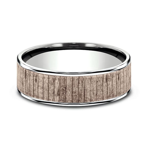 Two Tone Comfort-Fit Design Wedding Ring