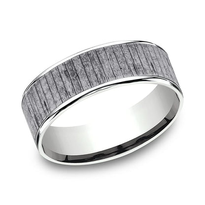 Ammara Stone Comfort-fit Design Wedding Band