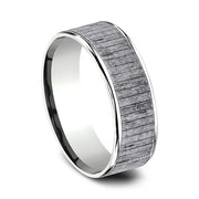 Ammara Stone Comfort-fit Design Wedding Band