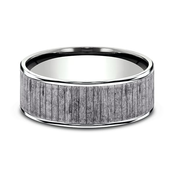 Ammara Stone Comfort-fit Design Wedding Band