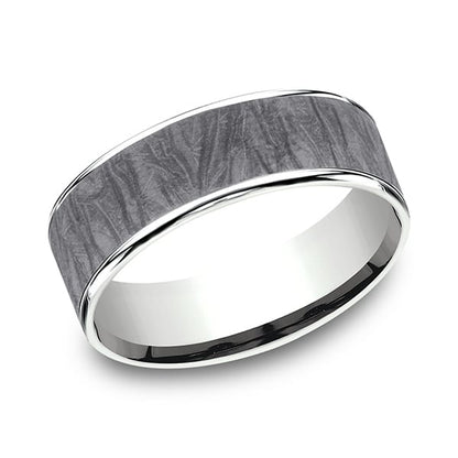 Ammara Stone Comfort-fit Design Wedding Band
