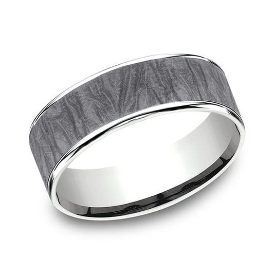 Ammara Stone Comfort-fit Design Wedding Band