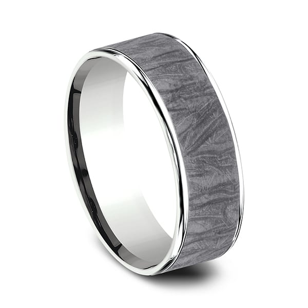 Ammara Stone Comfort-fit Design Wedding Band