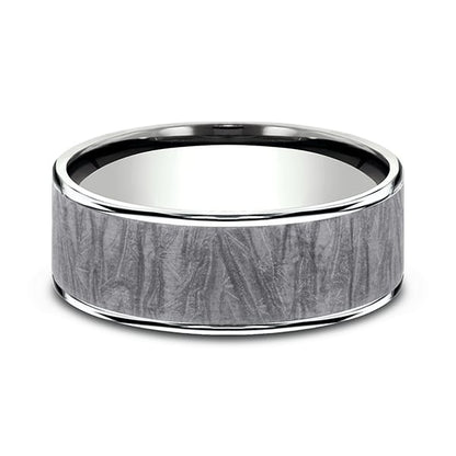 Ammara Stone Comfort-fit Design Wedding Band