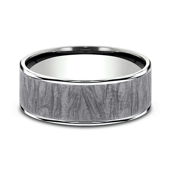 Ammara Stone Comfort-fit Design Wedding Band