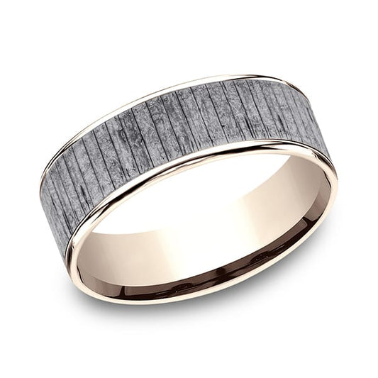 Ammara Stone Comfort-fit Design Wedding Band
