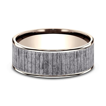 Ammara Stone Comfort-fit Design Wedding Band