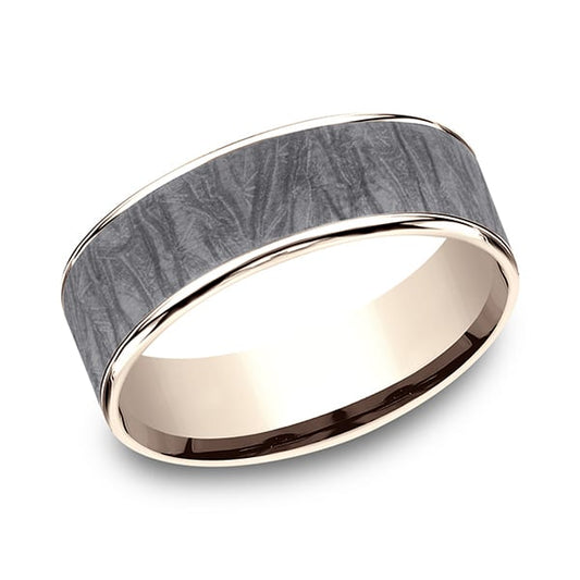 Ammara Stone Comfort-fit Design Wedding Band