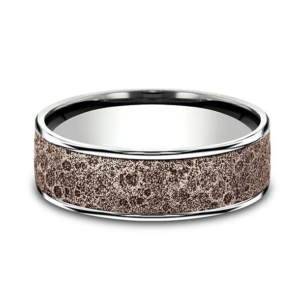 Two Tone Comfort-Fit Design Wedding Ring