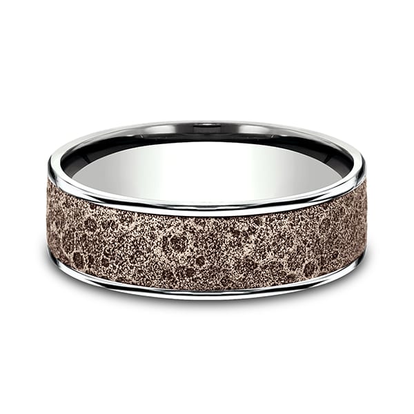 Two Tone Comfort-Fit Design Wedding Ring