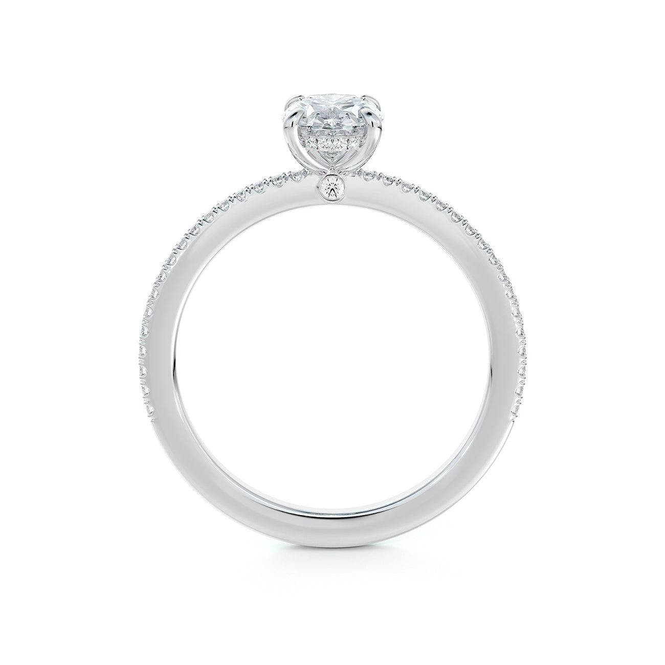 platinum oval diamond engagement ring 1.25ct