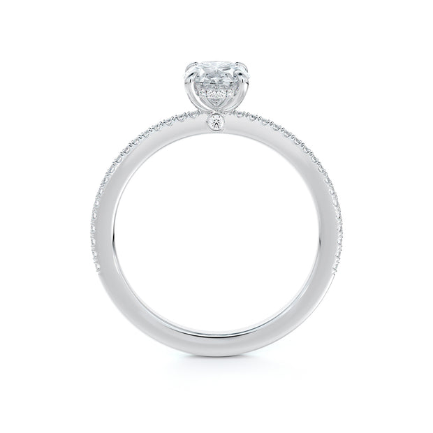 platinum oval diamond engagement ring 1.25ct