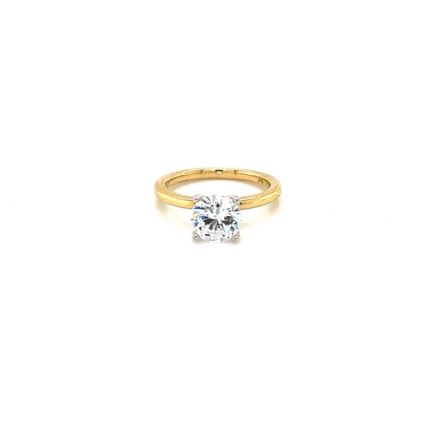 14k yellow gold solitaire engagement ring setting