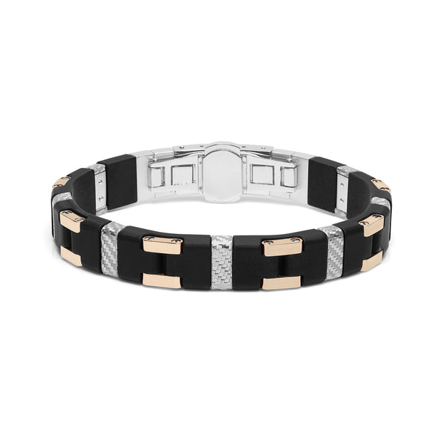 mens mixed metal bracelet