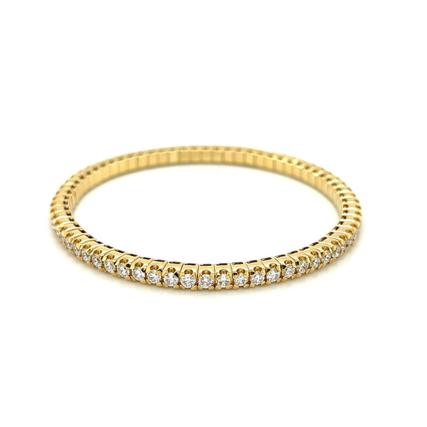 18k yellow gold stretchy diamond bracelet 3.30ct