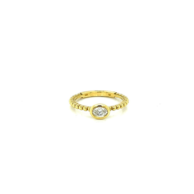 18k yellow gold forevermark oval diamond stackable 0.31ct