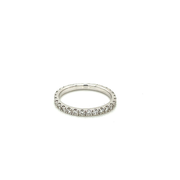 14k white gold diamond eternity band 0.87ct